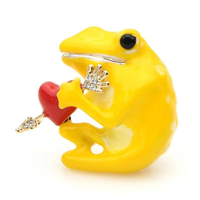 Animal Brooch Yellow Frog Brooch - Zinc & Enamel The Sexy Scientist